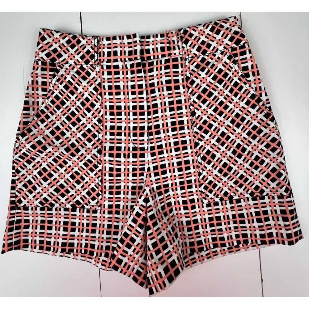 Diane von Furstenberg High Waist Shorts Size 4 Geometric Print